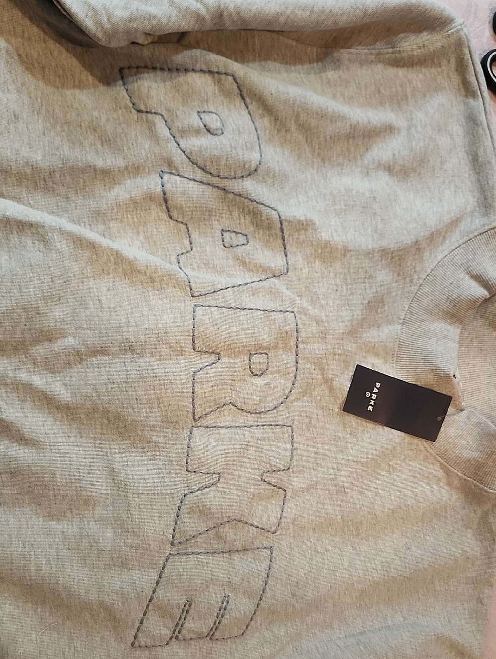 Parke X Target  Light Gray Pullover Crewneck Sweatshirt L/ XL - Picture 5 of 5